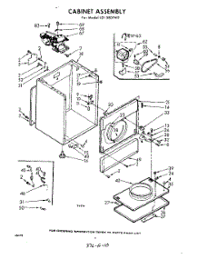 04 - Cabinet parts for Whirlpool Dryer LDI5801W0 / from AppliancePartsPros.com