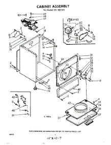 04 - Cabinet parts for Whirlpool Dryer LDI5801W1 / from AppliancePartsPros.com