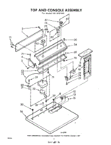 02 - Top And Console parts for Whirlpool Dryer LDI5921W0 / from AppliancePartsPros.com