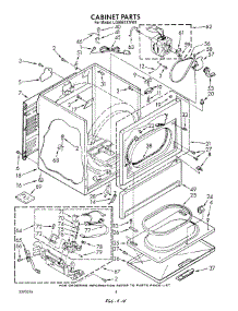 03 - Cabinet parts for Whirlpool Dryer LG9681XWN0 / from AppliancePartsPros.com