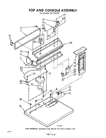 02 - Top And Console parts for Whirlpool Dryer LDI5921W1 / from AppliancePartsPros.com