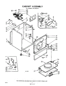 04 - Cabinet parts for Whirlpool Dryer LDI5921W1 / from AppliancePartsPros.com
