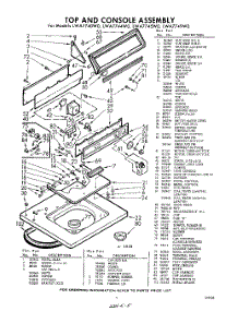 05 - Top And Console parts for Whirlpool Washer LWA7740W0 / from AppliancePartsPros.com