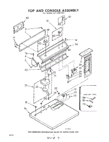02 - Top And Console parts for Whirlpool Dryer LDI6401W0 / from AppliancePartsPros.com