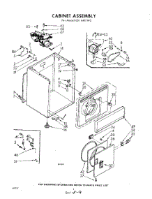 04 - Cabinet parts for Whirlpool Dryer LDI6401W0 / from AppliancePartsPros.com