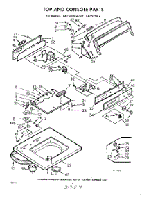 04 - Top And Console parts for Whirlpool Washer LXA7505W4 / from AppliancePartsPros.com