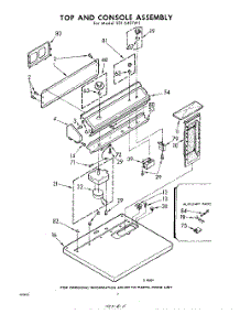 02 - Top And Console parts for Whirlpool Dryer LDI6401W1 / from AppliancePartsPros.com
