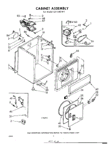 04 - Cabinet parts for Whirlpool Dryer LDI6401W1 / from AppliancePartsPros.com