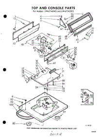 05 - Top And Console parts for Whirlpool Washer LWA7740W3 / from AppliancePartsPros.com