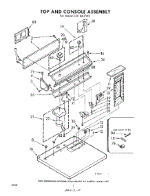 02 - Top And Console parts for Whirlpool Dryer LDI6601W0 / from AppliancePartsPros.com