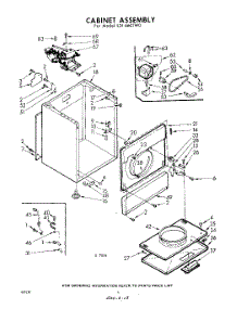 04 - Cabinet parts for Whirlpool Dryer LDI6601W0 / from AppliancePartsPros.com