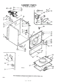 04 - Cabinet parts for Whirlpool Dryer LDI6601W1 / from AppliancePartsPros.com