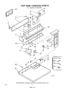 02 - Top And Console parts for Whirlpool Dryer LDI6601W2 / from AppliancePartsPros.com