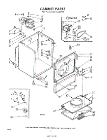 04 - Cabinet parts for Whirlpool Dryer LDI6601W2 / from AppliancePartsPros.com