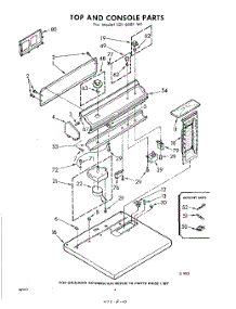 02 - Top And Console parts for Whirlpool Dryer LDI6681W1 / from AppliancePartsPros.com