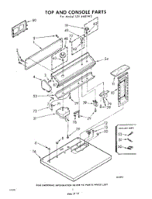 02 - Top And Console parts for Whirlpool Dryer LDI6681W2 / from AppliancePartsPros.com