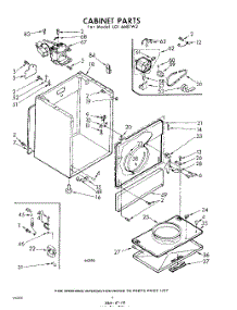 04 - Cabinet parts for Whirlpool Dryer LDI6681W2 / from AppliancePartsPros.com