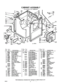 02 - Section parts for Whirlpool Dryer LVE4800W0 / from AppliancePartsPros.com