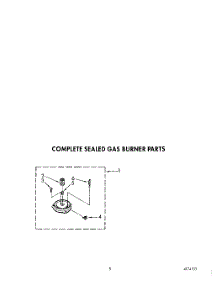 04 - Complete Sealed Gas Burner parts for Kitchenaid Cooktop KGCT365TAL0 / from AppliancePartsPros.com