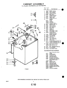 02 - Cabinet parts for Whirlpool Washer LXA7805W4 / from AppliancePartsPros.com