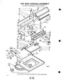 04 - Top And Console parts for Whirlpool Washer LXA7805W4 / from AppliancePartsPros.com