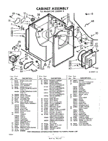 02 - Section parts for Whirlpool Dryer LVE5500W0 / from AppliancePartsPros.com