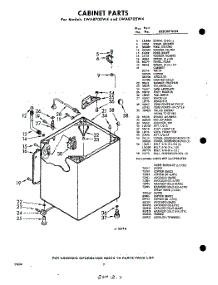 02 - Cabinet parts for Whirlpool Washer LWA8705W4 / from AppliancePartsPros.com