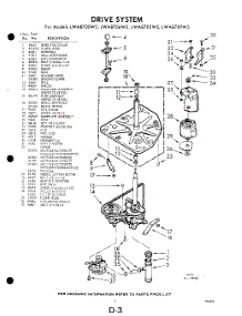 03 - Drive parts for Whirlpool Washer LWA8709W5 / from AppliancePartsPros.com