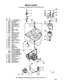 03 - Drive parts for Whirlpool Washer LWA8740W3 / from AppliancePartsPros.com