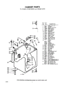 02 - Cabinet parts for Whirlpool Washer LWA8745W3 / from AppliancePartsPros.com
