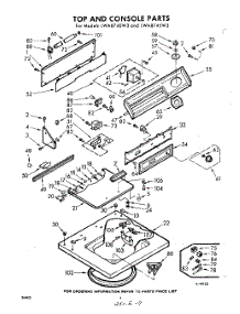 04 - Top And Console parts for Whirlpool Washer LWA8745W3 / from AppliancePartsPros.com
