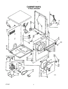 02 - Section parts for Whirlpool Dryer LDR3422AN0 / from AppliancePartsPros.com