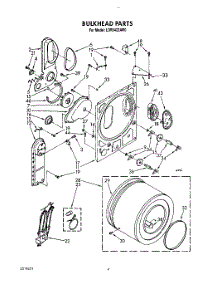 03 - Section parts for Whirlpool Dryer LDR3422AN0 / from AppliancePartsPros.com