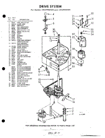 03 - Drive System parts for Whirlpool Washer LWA9905W0 / from AppliancePartsPros.com