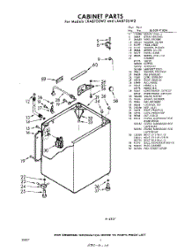 02 - Cabinet parts for Whirlpool Washer LXA8700W3 / from AppliancePartsPros.com