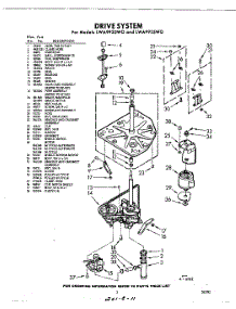 03 - Drive parts for Whirlpool Washer LWA9925W0 / from AppliancePartsPros.com