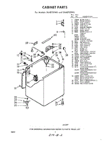 02 - Cabinet parts for Whirlpool Washer LXA8700W6 / from AppliancePartsPros.com