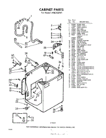 02 - Cabinet parts for Whirlpool Washer LWB2100W1 / from AppliancePartsPros.com