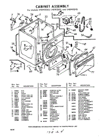 04 - Cabinet parts for Whirlpool Dryer LVE9920A0 / from AppliancePartsPros.com