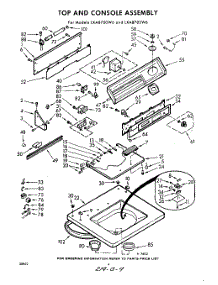 04 - Top And Console parts for Whirlpool Washer LXA8705W6 / from AppliancePartsPros.com