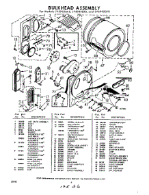 06 - Bulkhead parts for Whirlpool Dryer LVE9920E0 / from AppliancePartsPros.com