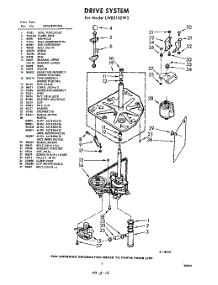 03 - Drive parts for Whirlpool Washer LWB3100W5 / from AppliancePartsPros.com