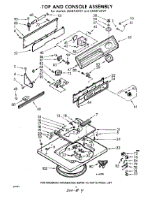 04 - Top And Console parts for Whirlpool Washer LXA8740W1 / from AppliancePartsPros.com