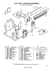 03 - Section parts for Whirlpool Dryer LVG3201W1 / from AppliancePartsPros.com