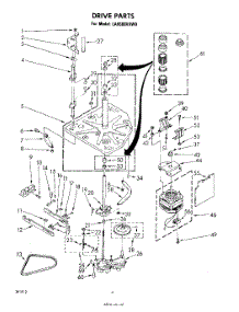 04 - Drive parts for Whirlpool Washer LA5500XKW0 / from AppliancePartsPros.com