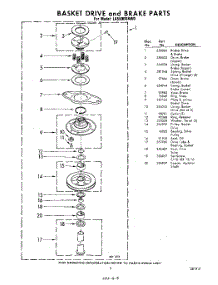 09 - Basket Drive And Brake parts for Whirlpool Washer LA5500XKW0 / from AppliancePartsPros.com