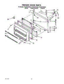 07 - Freezer Door parts for Whirlpool Refrigerator ET20DKXWG00 / from AppliancePartsPros.com