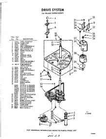 03 - Drive parts for Whirlpool Washer LWB5150W2 / from AppliancePartsPros.com