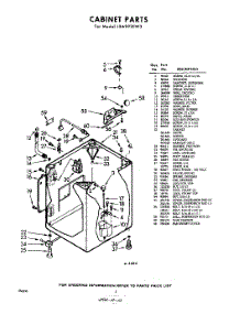 02 - Cabinet parts for Whirlpool Washer LXA9920W3 / from AppliancePartsPros.com