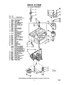 03 - Drive parts for Whirlpool Washer LWB6400W1 / from AppliancePartsPros.com